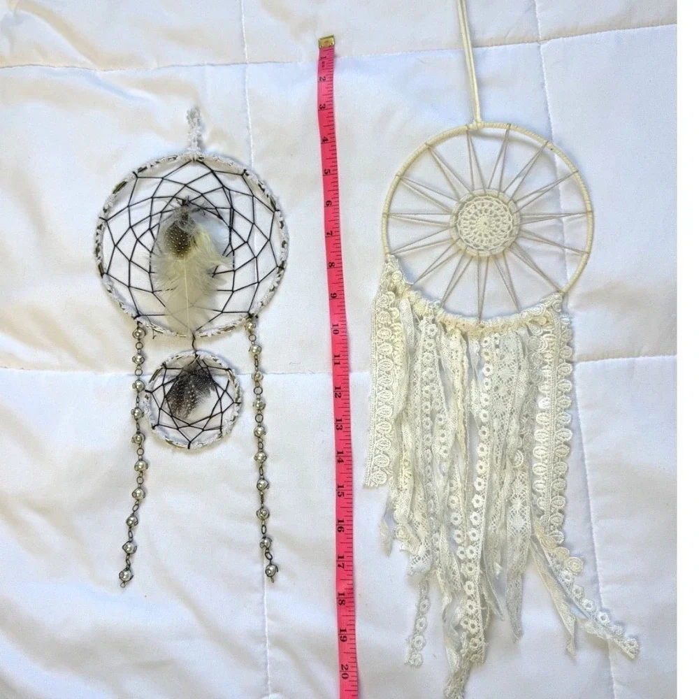 Lot of 14 Dream Catchers Boho‎ Wall Hanging Handmade Feather Macrame Mixed Sizes